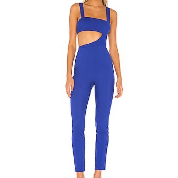 Cobalt Blue Cutout Jumpsuit - Picture 1 of 3